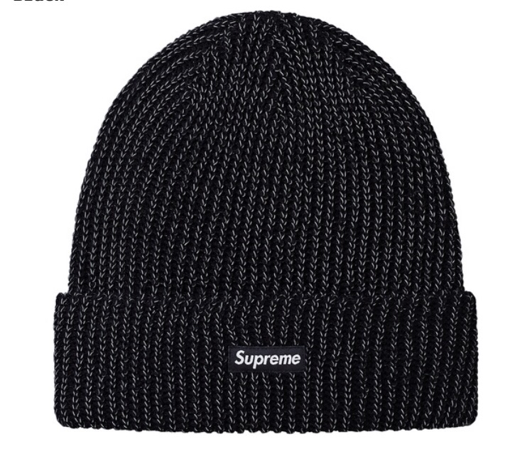 Fall⁄Winter Supreme Reflective Loose Gauge Beanie black box logo