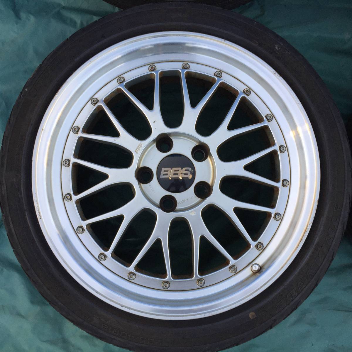 B0045 中古 BBS LM114 18×8.5J +38 LM115 18×9.5J +38 ホイール タイヤ 