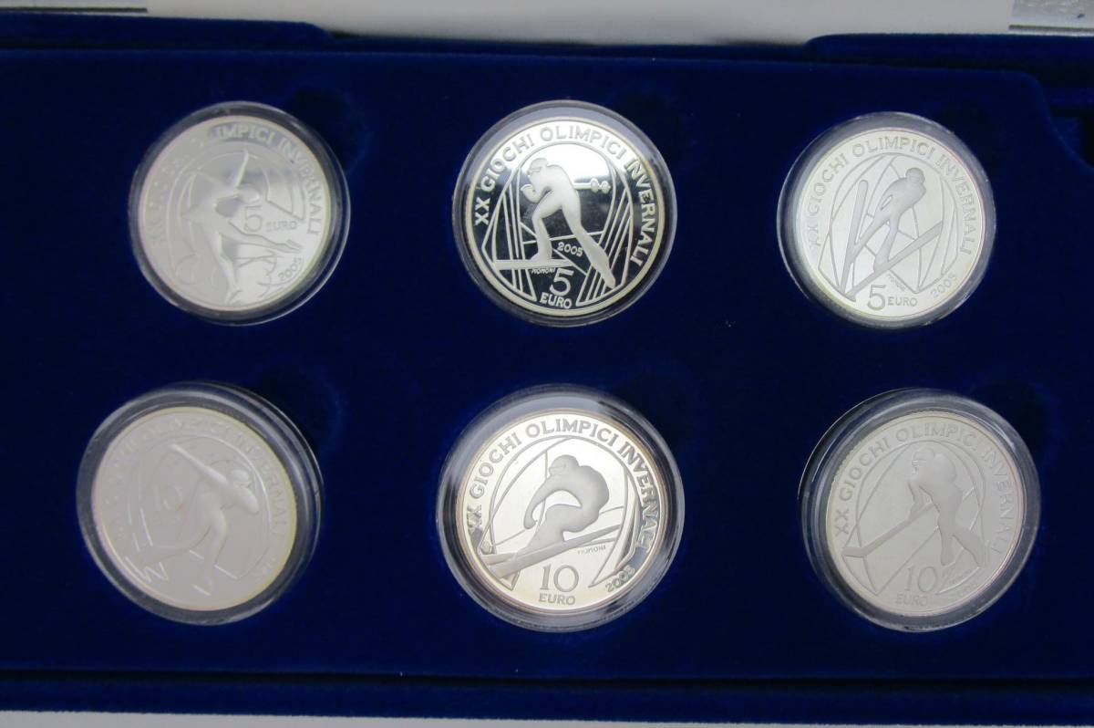 1円】 2006 torino/トリノ オリンピック 五輪 公式記念コイン 銀貨6種 