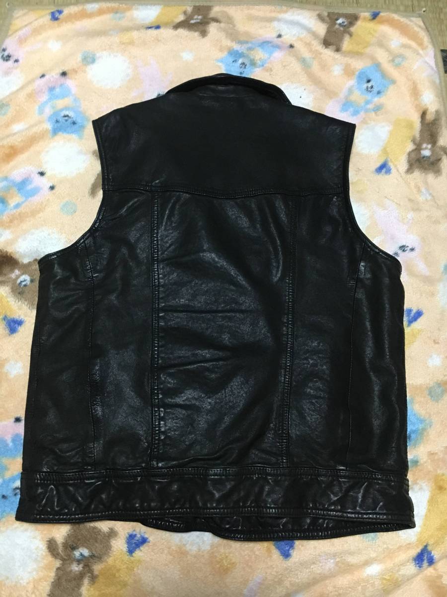 ZARA MAN ザラ 羊皮 ダブルライダースベスト XL