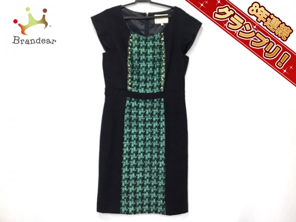 チェスティ Chesty ワンピース サイズ1 S ダークネイビー×ライトグリーン レディース ツイード/スタッズ 美品