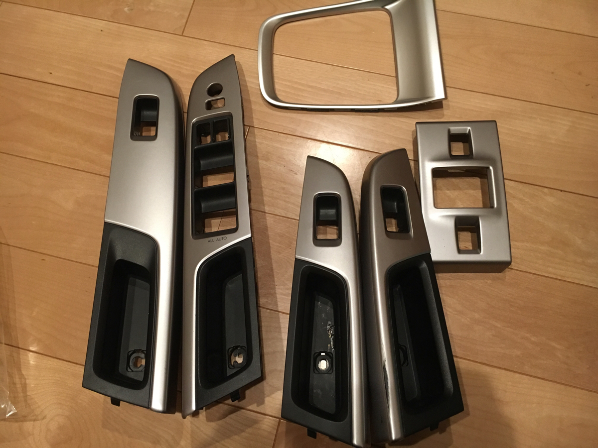 【中古】 スバル レヴォーグ 純正 インテリアパネルセット パワーウインドウスイッチパネル パーキングスイッチパネル シフトパネル WRX