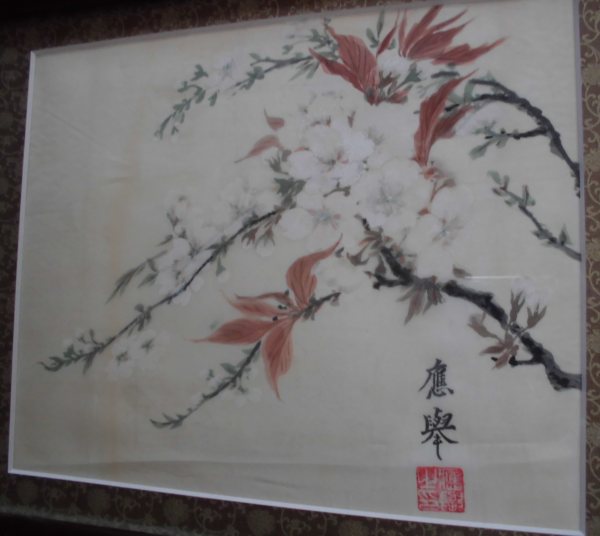 円山　　応挙　　桜　　絹本　　真筆保証品の名画です