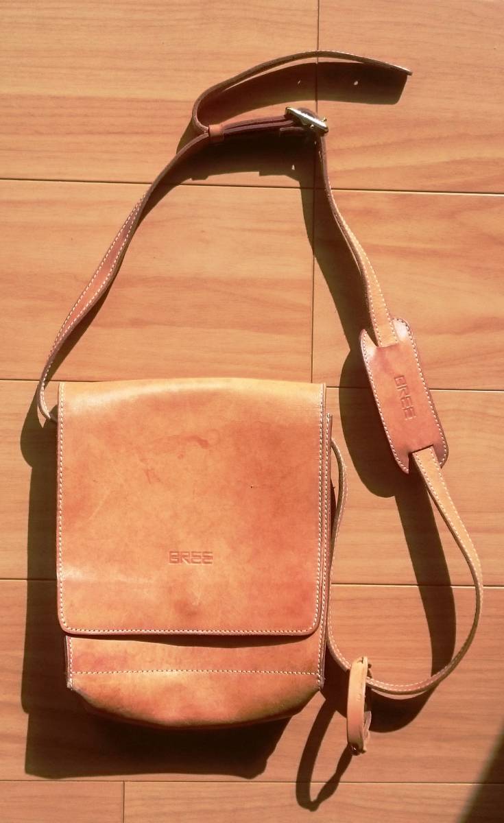美品ブリーBREEヌメ革オールレザー ショルダーバッグおまけ付き(pokit 