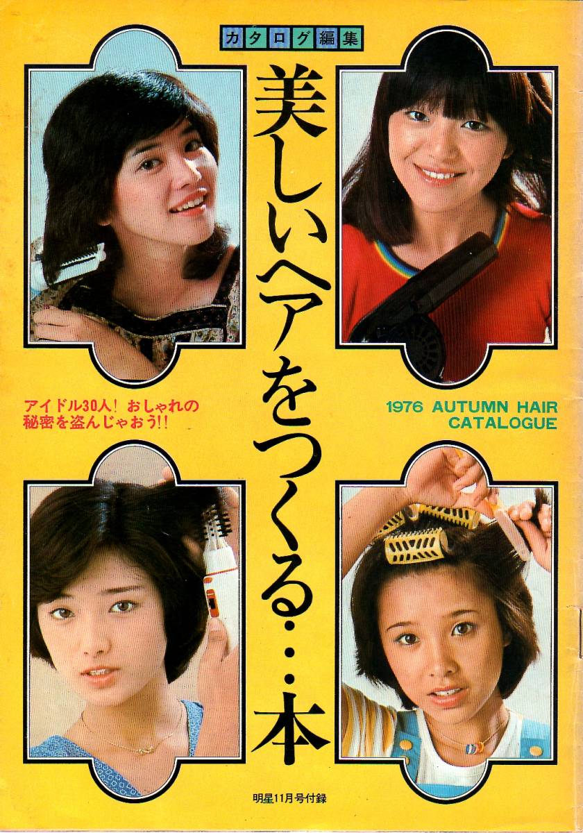 明星1976年11月号付録 美しいヘアをつくる キャンディーズ、山口百恵