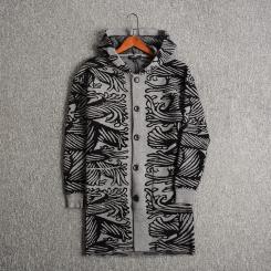 * 新品即納* レア　UK　HBQY メンズ ロング ショール カーディガン　L