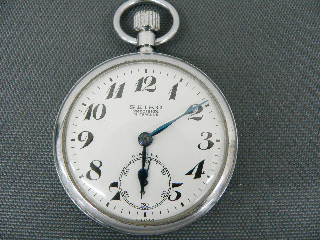 セイコー☆懐中時計☆PRECISION 15 JEWELS☆スモールセカンド☆手巻き☆稼動品