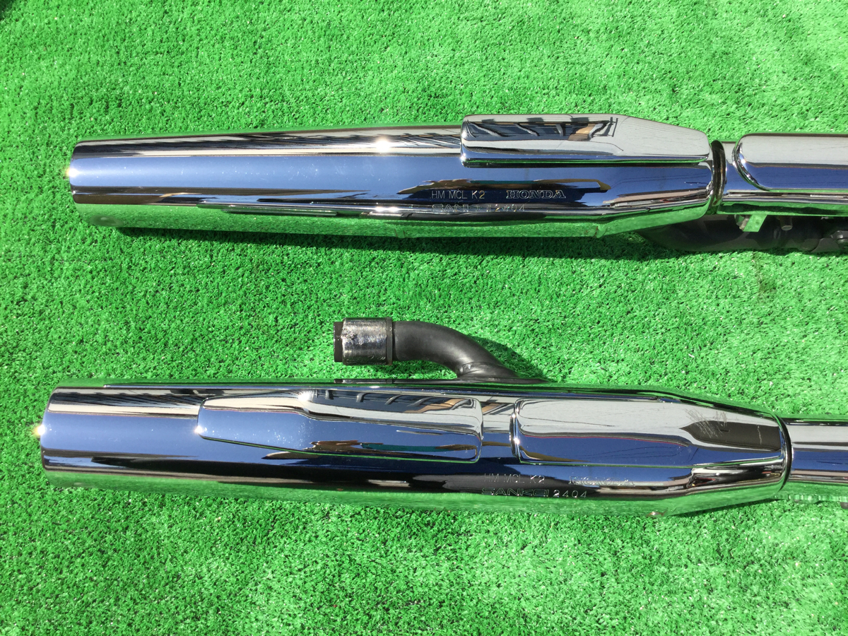 ホンダ 純正 シャドウ400スラッシャー マフラー サイレンサー サイレンサ HONDA シャドウ NC40 ステー付き