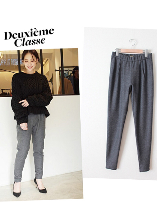 美品 ドゥーズィエムクラス★バランサスリムフィットパンツGY★ Deuxieme Classe