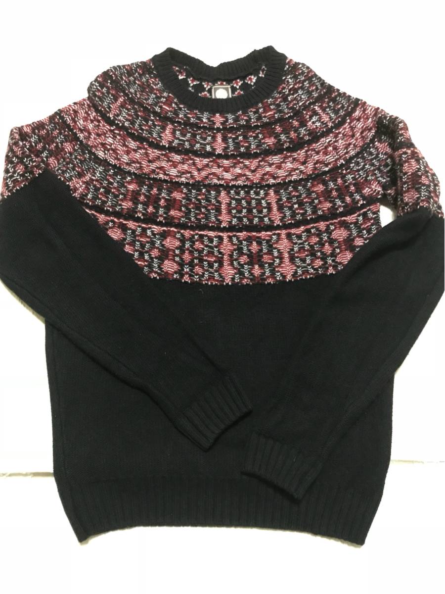 美品 プリティーグリーン フェアアイル カシミヤ混 ニット セーター デザインニット 英国