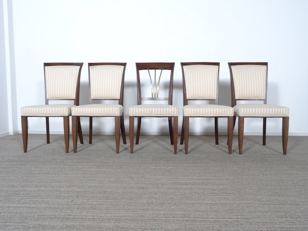 ★モデルハウス展示美品 NAZERO ナゼロ ロイヤルコレクション チェア5脚セット ドレクセル ドマーニ メートランドスミス サァラ麻布