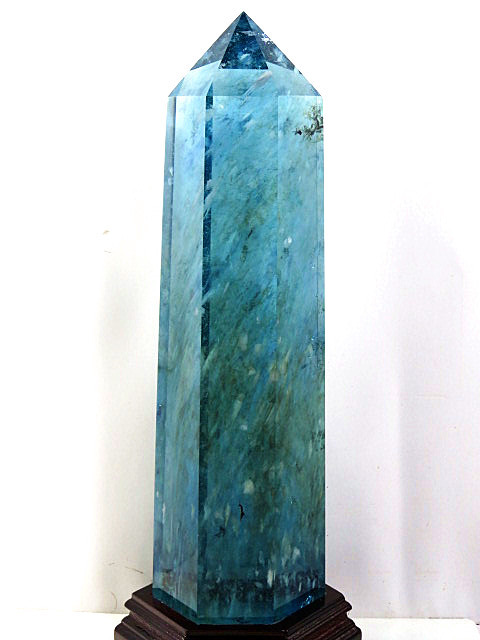 超綺麗K9白水晶六角柱 【高約:346mm】超綺麗k9水晶六角柱