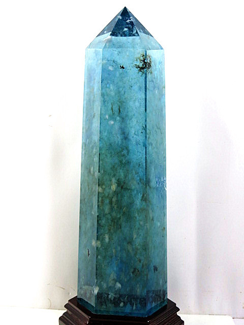 超綺麗K9白水晶六角柱 【高約:346mm】超綺麗k9水晶六角柱