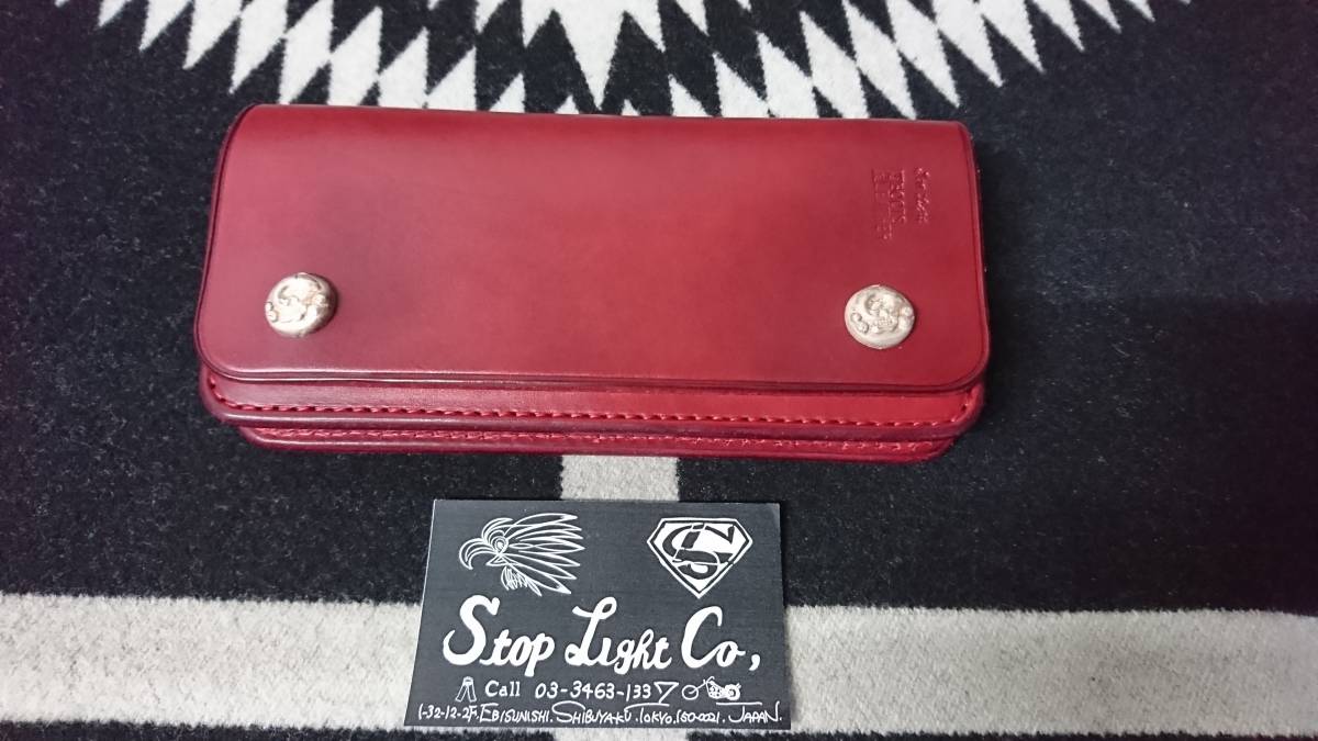 ストップライト ロングウォレット 赤 stop light(長財布（小銭入れあり
