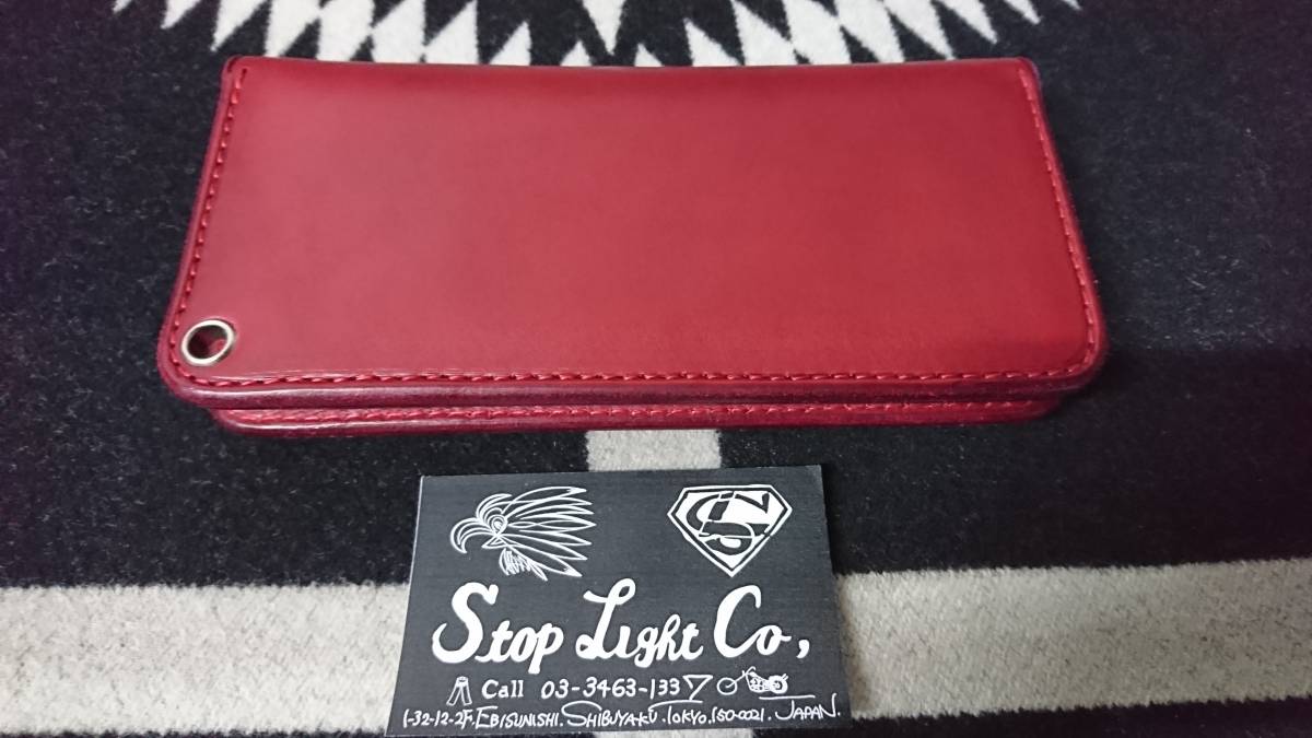 ストップライト ロングウォレット 赤 stop light(長財布（小銭入れあり