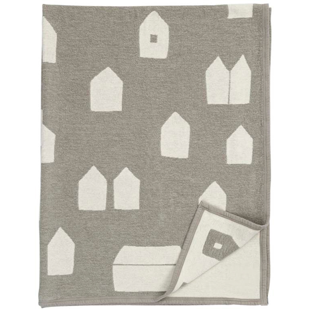 新品 ★ クリッパン×ミナ mina シュニールコットンブランケット Sun Village　Grey グレー シングルサイズ【ミナぺルホネン】