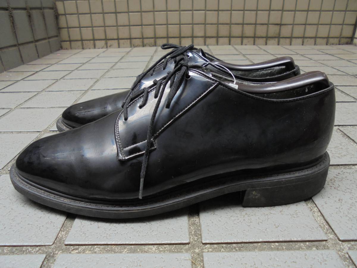 BATES ベイツ サービスシューズ エナメル ビンテージ ブラック(26.5cm