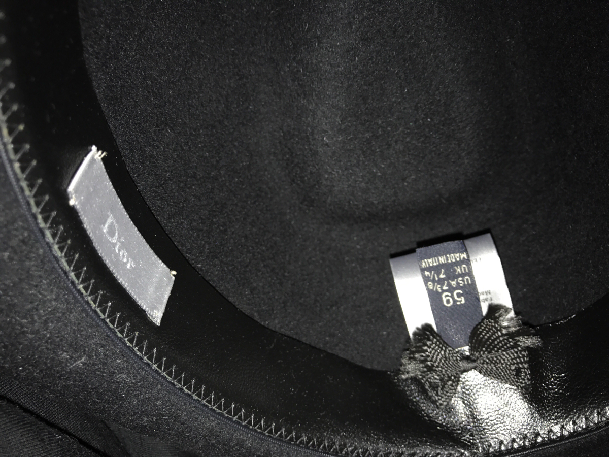 ディオールオム ハット黒 05AWグラム期 Dior homme サイズ59 05-06AW  