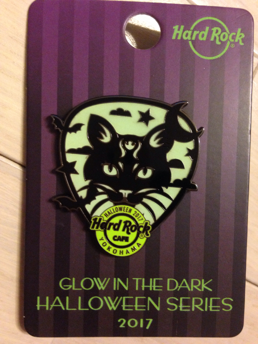 ハードロックカフェ＠横浜★光るハロウィン ピックピン★台紙付