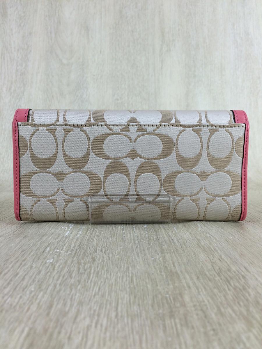 COACH◆長財布/キャンバス/BEG/総柄