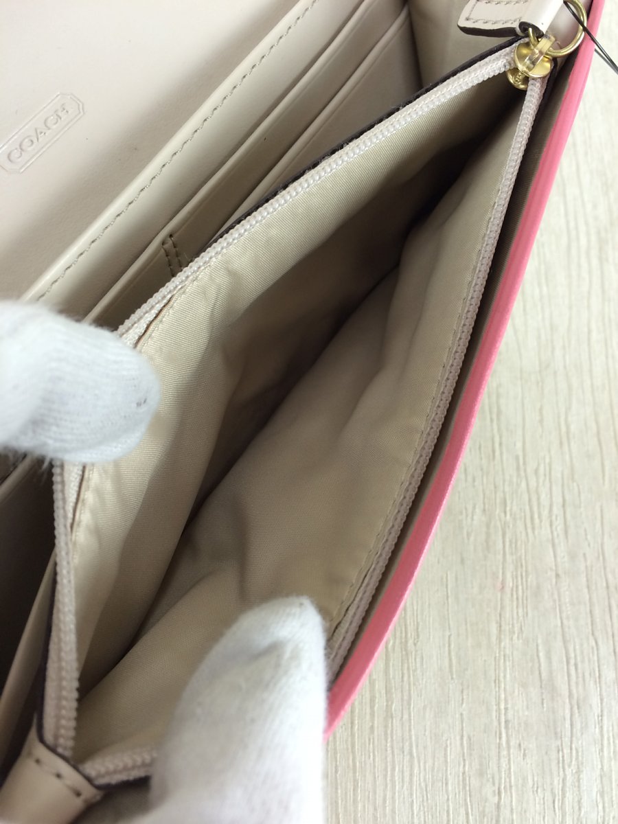 COACH◆長財布/キャンバス/BEG/総柄