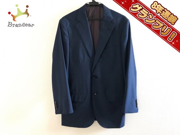 トゥモローランド TOMORROWLAND ジャケット ネイビー メンズ ネーム刺繍