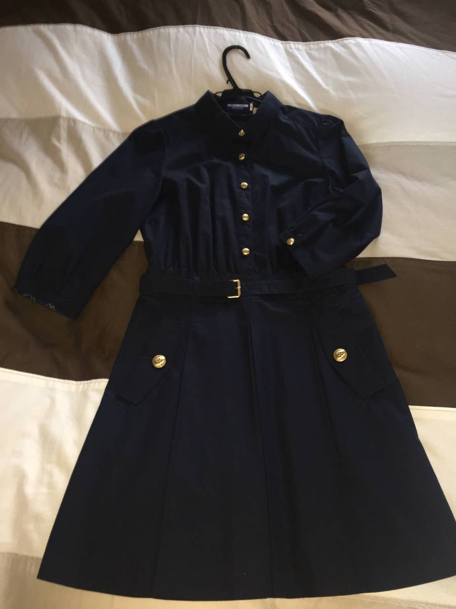 BLUE Burberry BURBERRY LABEL◇size38 ◇BURBERRY Blue Wホック財布