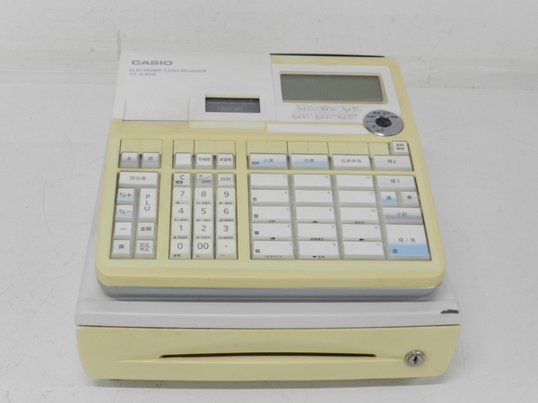 中古 CASIO カシオ TE-2300 レジ 電子レジスター F2699590 B2134
