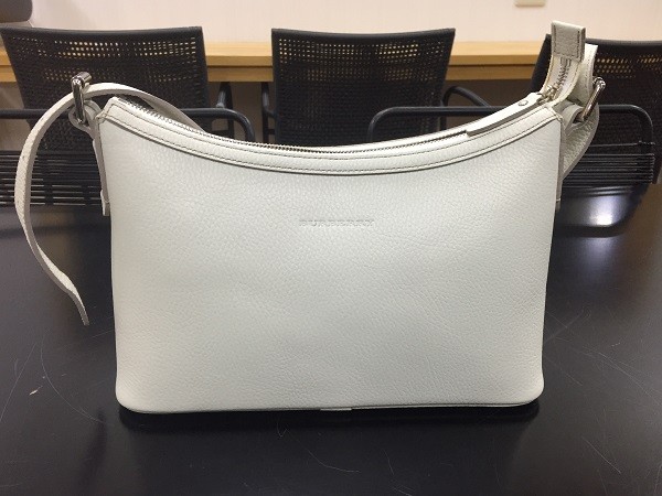 BURBERRY バーバリー ホワイト レザー ハンドバッグ 未使用品 , 【公式 