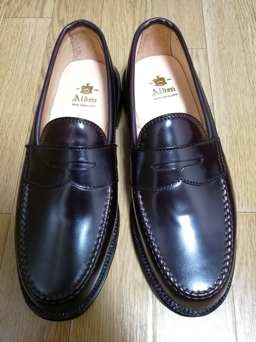 ALDEN ペニーローファー コードバン バーガンディ 99162 未使用 初 