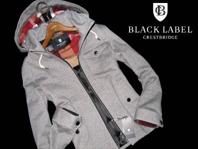 size（M）定価￥31，320 ▼ 新品ブラックレーベル・クレストブリッジ ▼２way 【 圧縮スエット 】 フード付きアウターブルゾン 灰