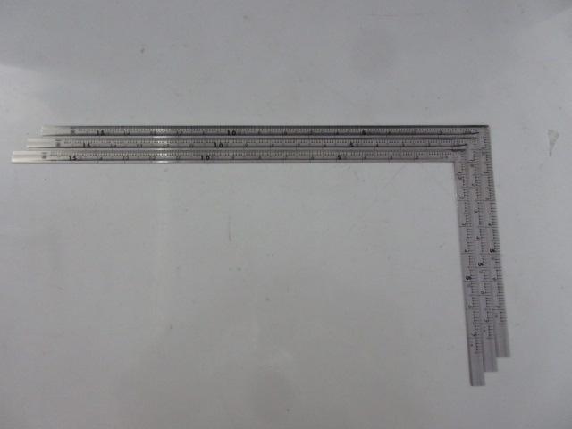 お得な3本セット 18梅田度器製作所 【差し金・曲尺】内装用 併用 (表尺、裏センチ盛) 尺５寸 50cm 最高ランクシルバーブラック加工