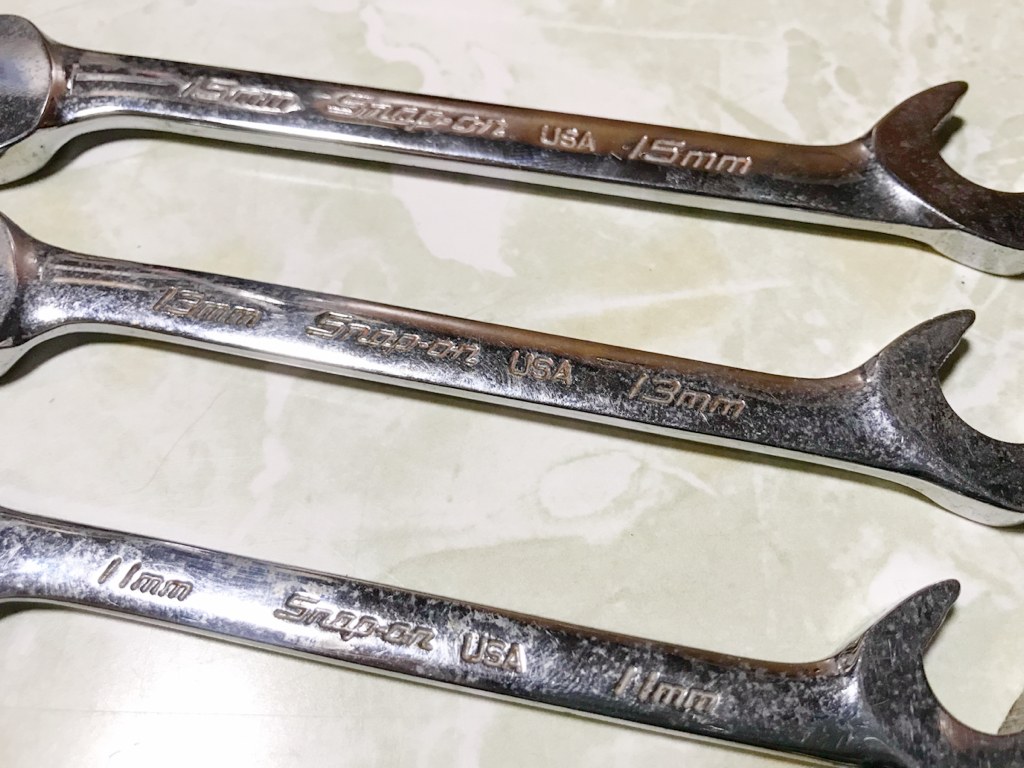snap-on スナップオン 4way アングル スパナ レンチ 3本セット 11、13、15mm SVSM
