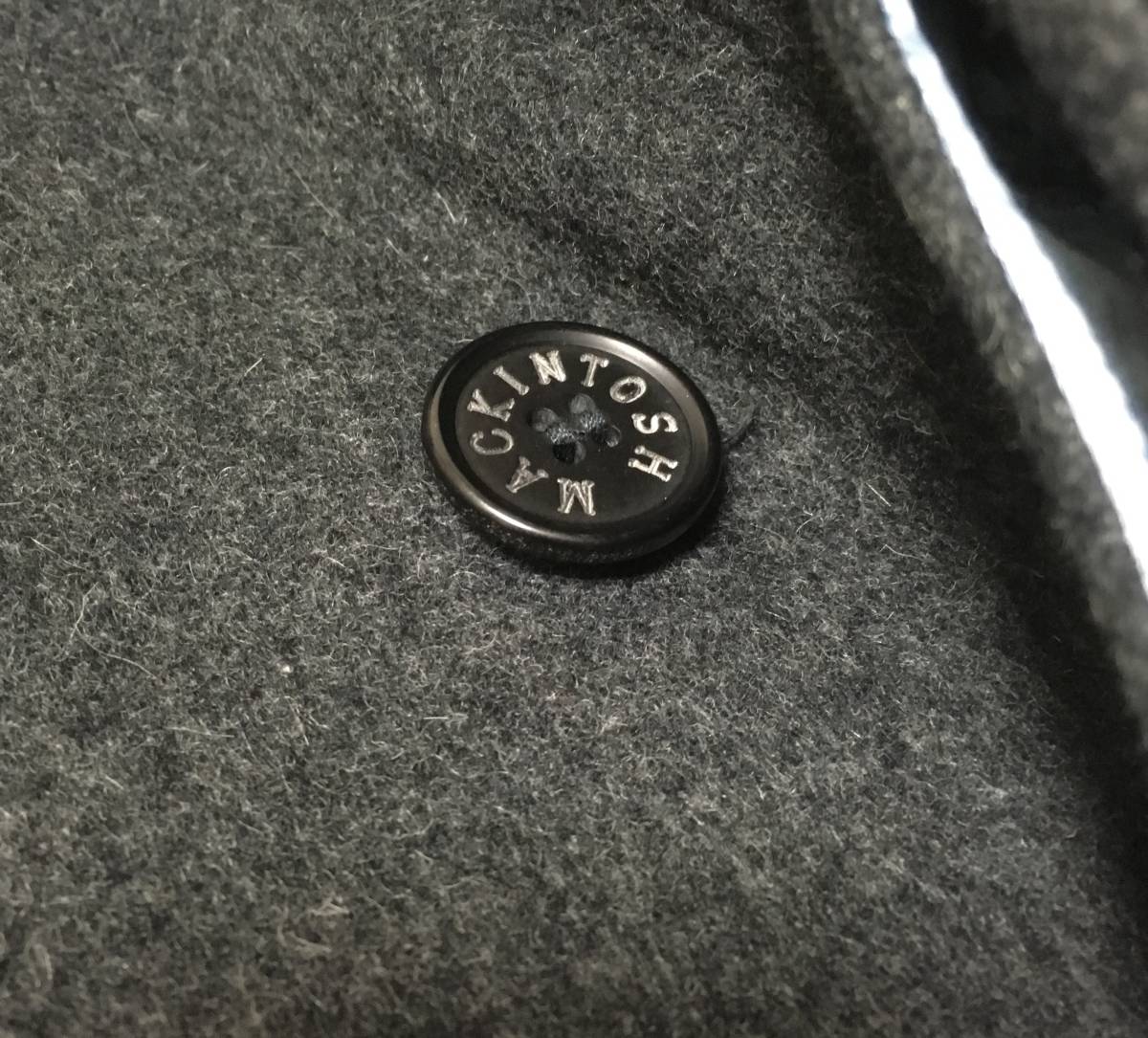 スコットランド製 マッキントッシュ ★ ウールコート　40　メンズ　冬物　チャコールグレー L ウール100%