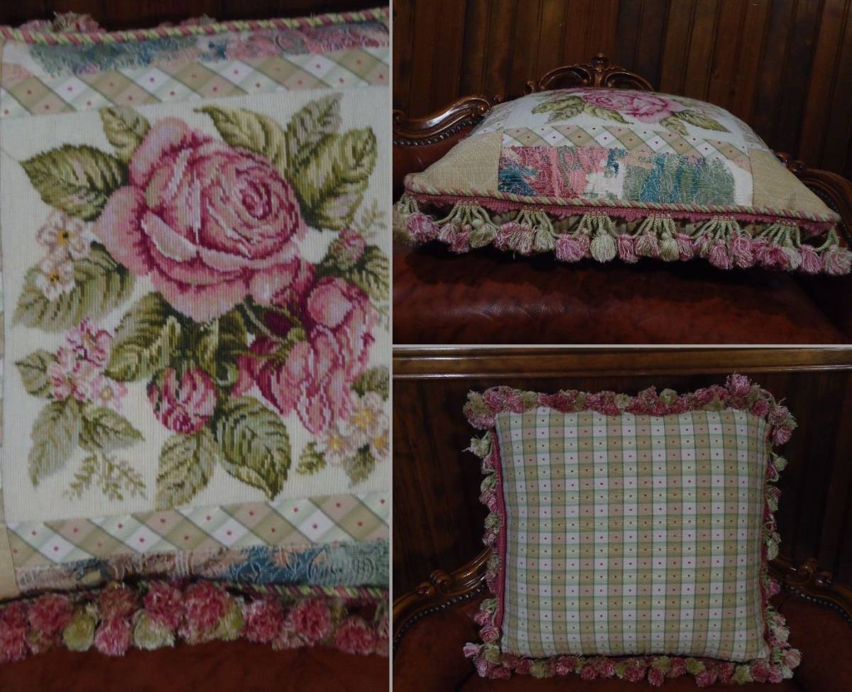 | プチポアン刺繍のオペラバッグ(薔薇) iichi 日々の暮らしを - -心地いい happy-go-lucky 刺しゅうキット : 可愛いバラの刺繍＆ニードルケース 針 詳しい説明書付き 糸 フープ 30x30cm 素敵な世界の刺繍