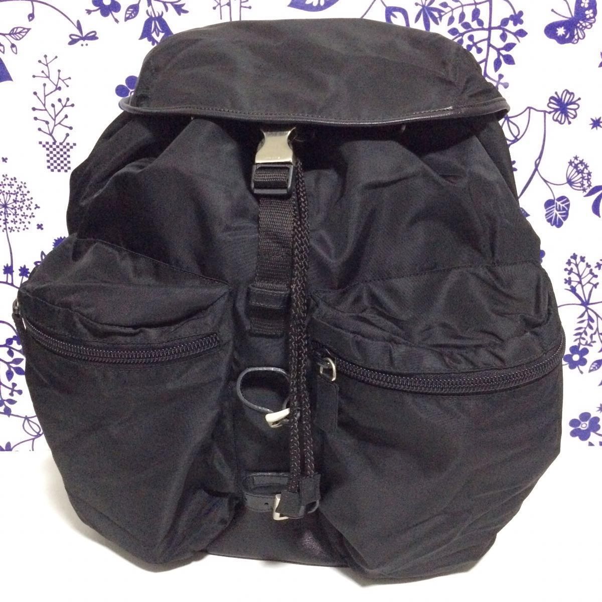 美品 プラダ PRADA ナイロン リュックサック デイパック バックパック 
