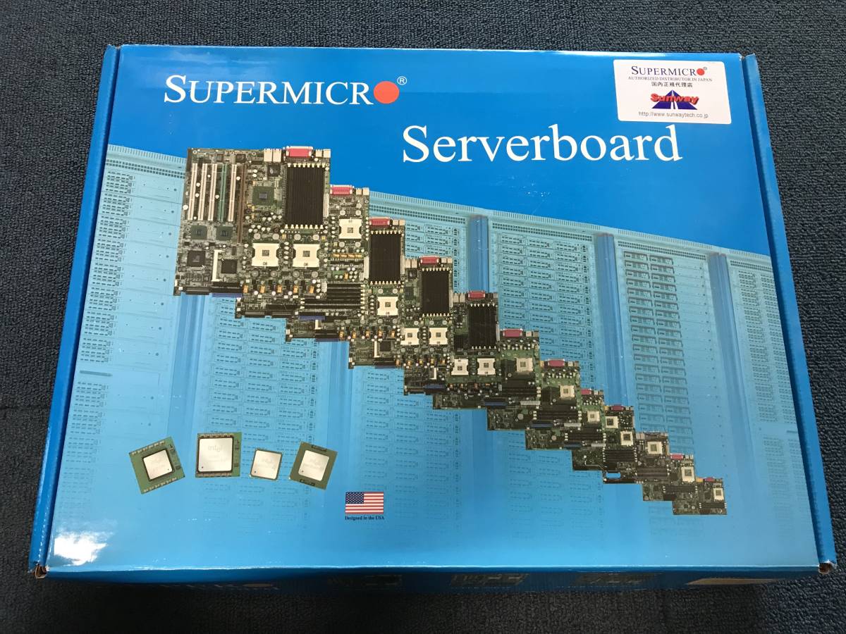 CPU【インテル デスクトップボード Super Micro X5DA8】生産終了★中古美品★ マザーボード　外箱あり