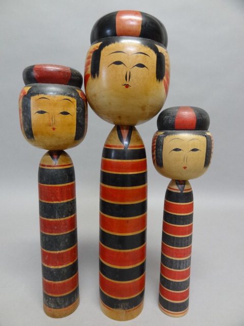 【古こけし】 338 海谷吉右衛門・吉弥　　９本 15～36cm