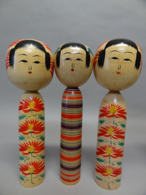 【古こけし】 338 海谷吉右衛門・吉弥　　９本 15～36cm