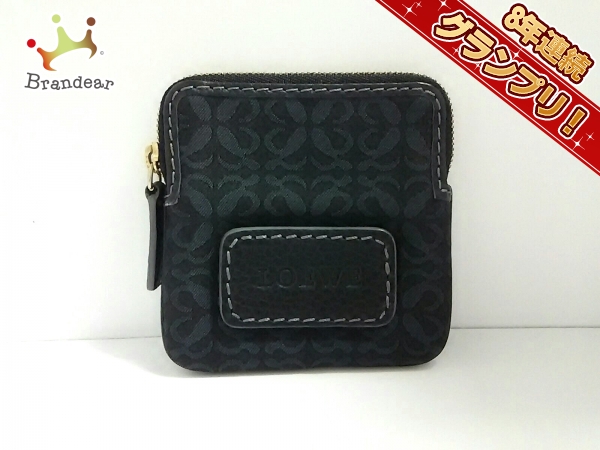 送料無料，SALE ロエベ LOEWE 財布 コインケース ジャガード&times;レザー 黒 -(レディースファッション)｜売買されたオークション情報、yahooの商品情報をアーカイブ公開 - オークファン その他