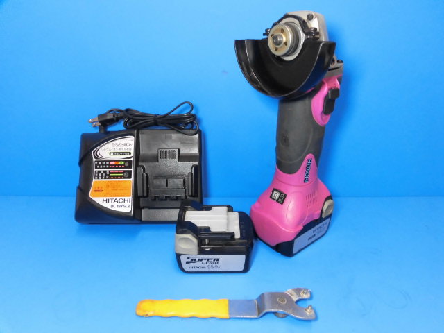 K283☆日立 100㎜コードレスディスクグラインダ14.4V3.0Ah G14DSL☆