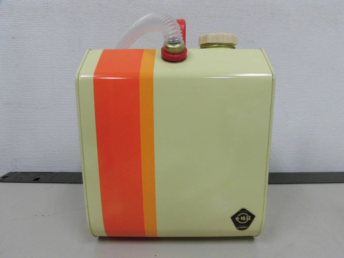 ☆昭和レトロ　かわいい花柄　安全給油缶　丸山工業　灯油ストッカー　スチール製　１缶【未使用品】_4