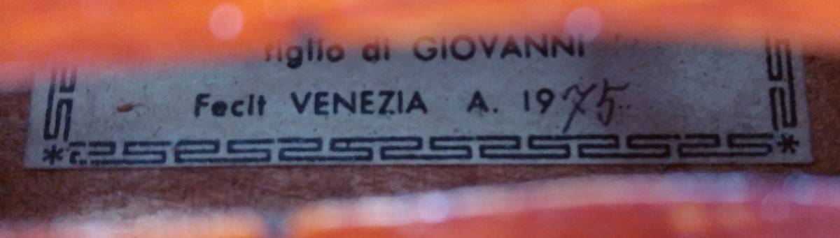 RODOLFO SCHWARZ バイオリン Fecil VENEZIA 4/ A Fine Italian Violin by Rodolfo Schwarz Venezia 1975年作 鑑定済み