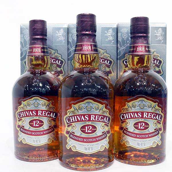 未開栓】古酒 ウイスキー 3本セット CHIVAS REGAL シーバスリーガル