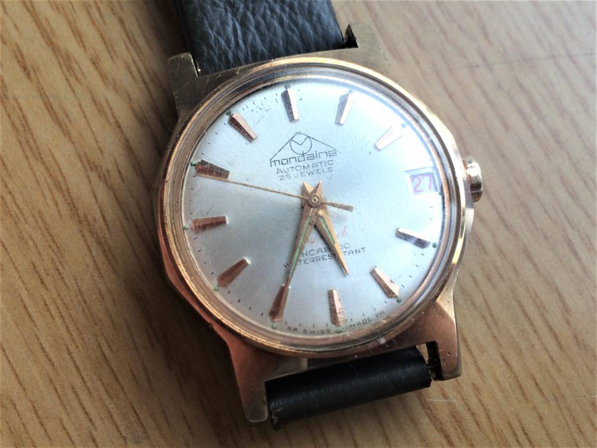 MONDINE モンディーン デイデイト ホワイト文字盤 自動巻き 中古品 