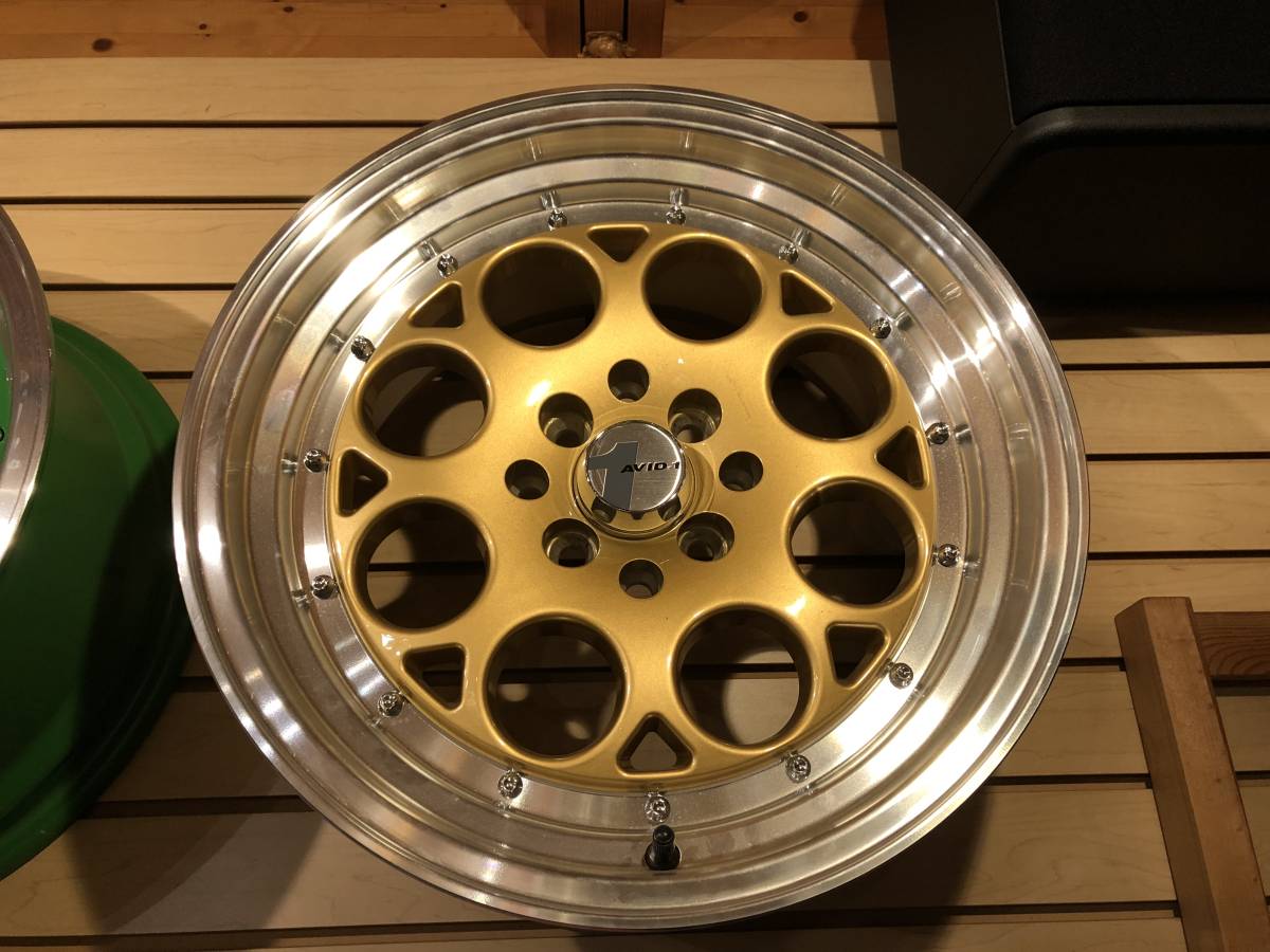 AVID.1 4x100 Black Wheel AV-06 Machined Avid1 5x114.3 +35 Wheels 