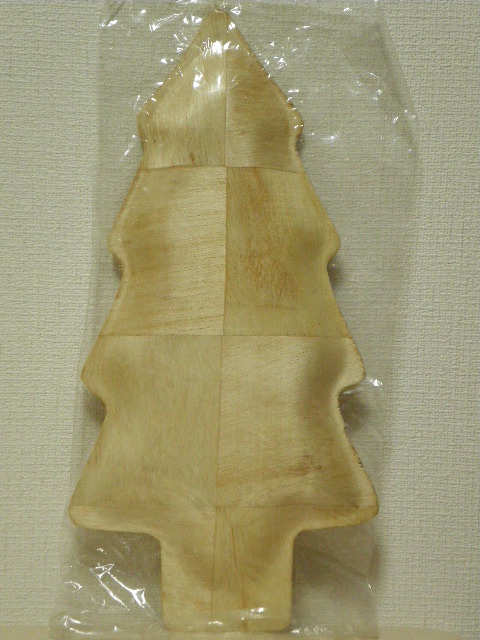 不二家◆サンタペコちゃん◆クリスマスツリー◆木製トレー◆未開封品_2
