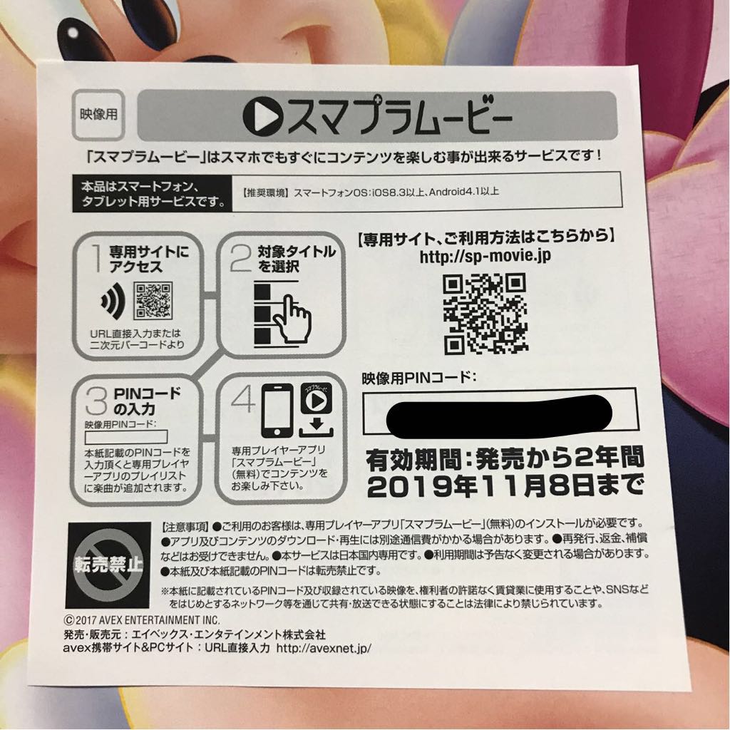 安室奈美恵 Finally スマプラPINコード_2