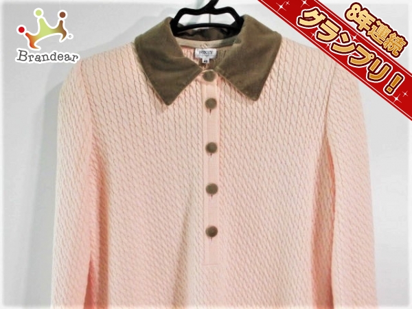 フォクシー FOXEY ワンピース サイズ40 M ピンク×ブラウン レディース ニット