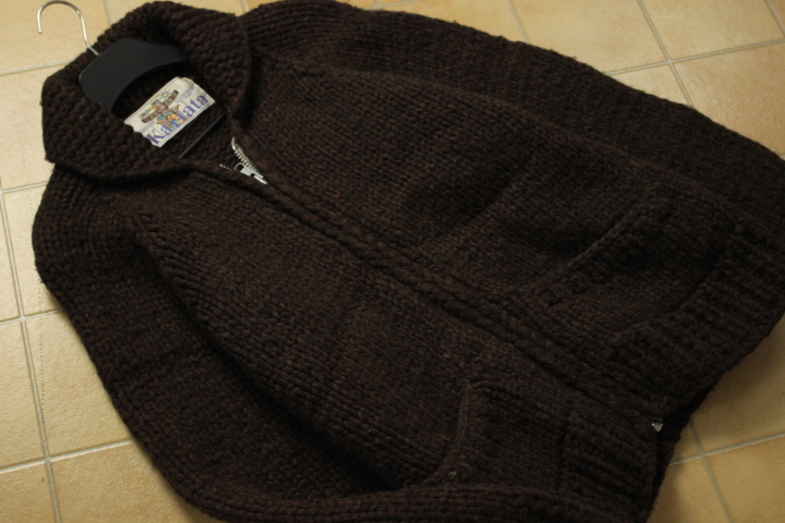 PMFI2144◎カナダ製！KANATA/カナタ 肉厚 カウチンニットセーター/ブラウン系/ウール/メンズ/